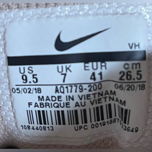 Nike Ebernon Low Womens Size 9.5 Shoes Sneakers Particle Beige/Desert Sand - Picture 8 of 8